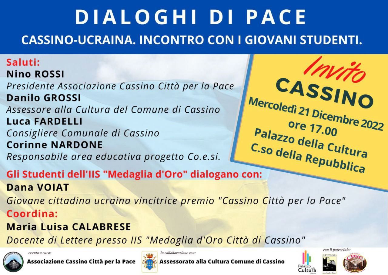 Dialoghi di pace - Cassino ucraina evento