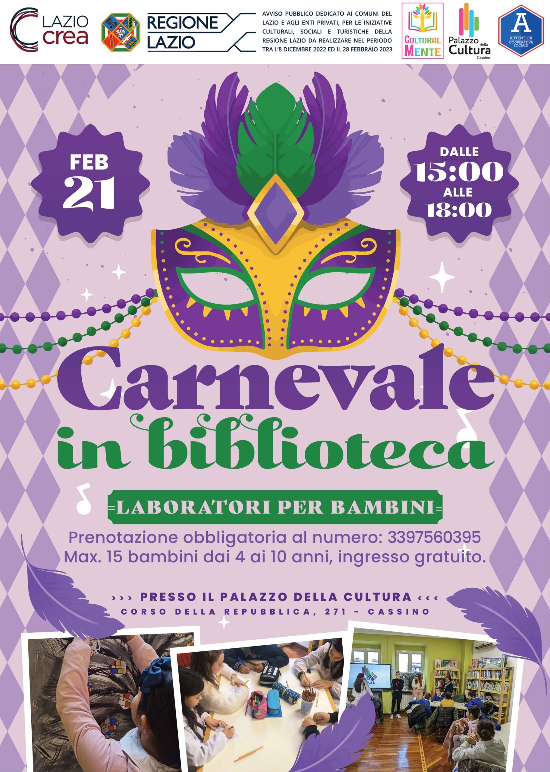 Carnevale in biblioteca - locandina