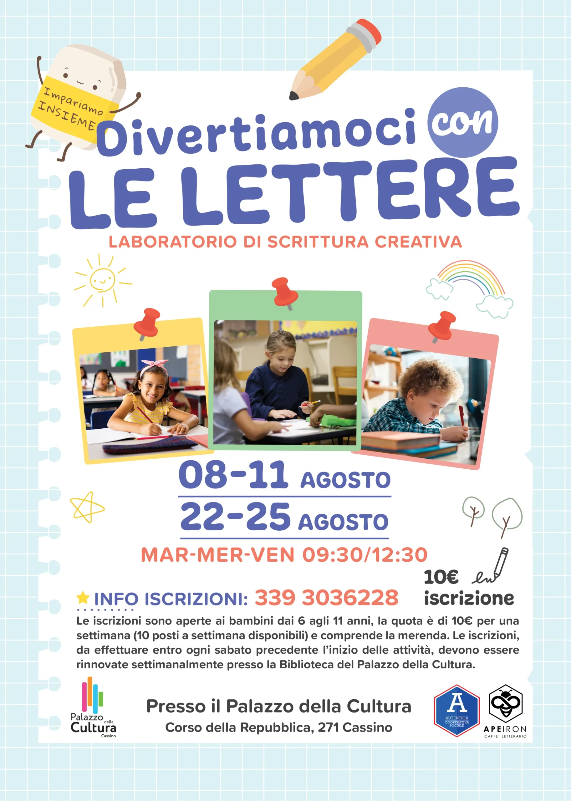 Locandina laboratori di scrittura