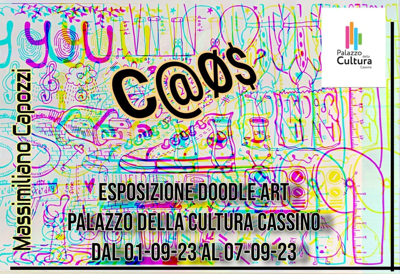 Locandina Caos doodle art