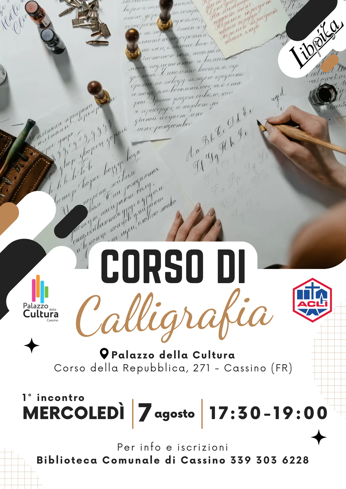 Corso di calligrafia locandina