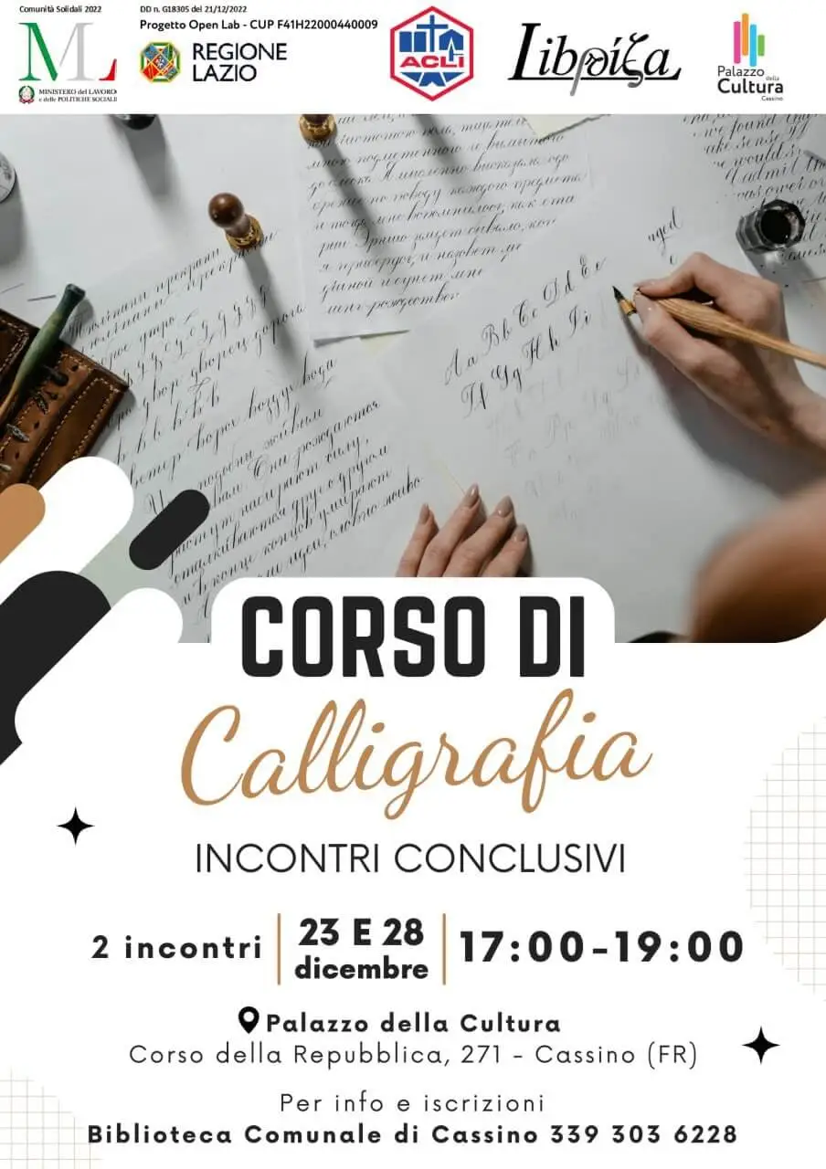 corso di calligrafia incontri finali libriza